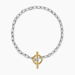 DY Madison® Toggle Chain Bracelet Sterling Silver with 18K Yellow Gold, 3mm