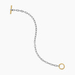 DY Madison® Toggle Chain Bracelet Sterling Silver with 18K Yellow Gold, 3mm