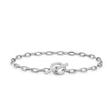 DY Madison Toggle Chain Bracelet in Sterling Silver with Diamonds
