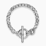 DY MERCER® TOGGLE CHAIN BRACELET Sterling Silver with Diamonds, 8mm
