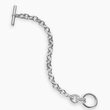 DY MERCER® TOGGLE CHAIN BRACELET Sterling Silver with Diamonds, 8mm
