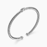 Cable Flex X Station Bracelet Sterling Silver with Diamonds, 4mm