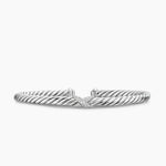 Cable Flex® X Station Bracelet Sterling Silver with Diamonds, 4mm