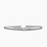 Cable Flex® X Station Bracelet Sterling Silver with Diamonds, 4mm