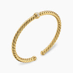 CABLESPIRA® FLEX STATION BRACELET 18K Yellow Gold with Diamonds, 4mm