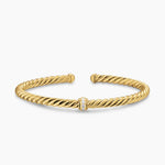 CABLESPIRA® FLEX STATION BRACELET 18K Yellow Gold with Diamonds, 4mm