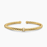 CABLESPIRA® FLEX STATION BRACELET 18K Yellow Gold with Diamonds, 4mm