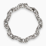 SCULPTED CABLE OVAL LINK BRACELET Sterling Silver, 18mm