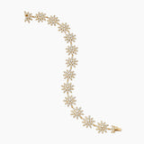 Starburst Pavé Tennis Bracelet 18K Yellow Gold with Diamonds, 12.3mm