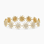 Starburst Pavé Tennis Bracelet 18K Yellow Gold with Diamonds, 12.3mm