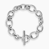 DY MERCER® CHAIN BRACELET Sterling Silver with Diamonds, 8mm
