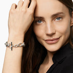 DY Mercer® Chain Bracelet Sterling Silver with Diamonds, 8mm