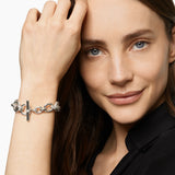 DY Mercer® Chain Bracelet Sterling Silver with Diamonds, 8mm