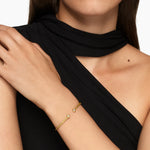 MICRO CABLESPIRA® FLEX ROUND BRACELET 18K Yellow Gold with Diamonds, 2.6mm