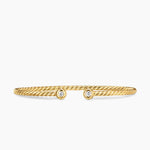 MICRO CABLESPIRA® FLEX ROUND BRACELET 18K Yellow Gold with Diamonds, 2.6mm