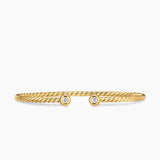 MICRO CABLESPIRA® FLEX ROUND BRACELET 18K Yellow Gold with Diamonds, 2.6mm