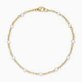 PEARL CLASSICS STATION BRACELET 18K Yellow Gold, 3.5mm
