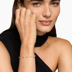 PEARL CLASSICS STATION BRACELET 18K Yellow Gold, 3.5mm