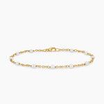 PEARL CLASSICS STATION BRACELET 18K Yellow Gold, 3.5mm