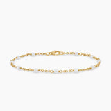 PEARL CLASSICS STATION BRACELET 18K Yellow Gold, 3.5mm