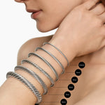 Cable Flex® X Bracelet Sterling Silver with 14K Yellow Gold, 6mm