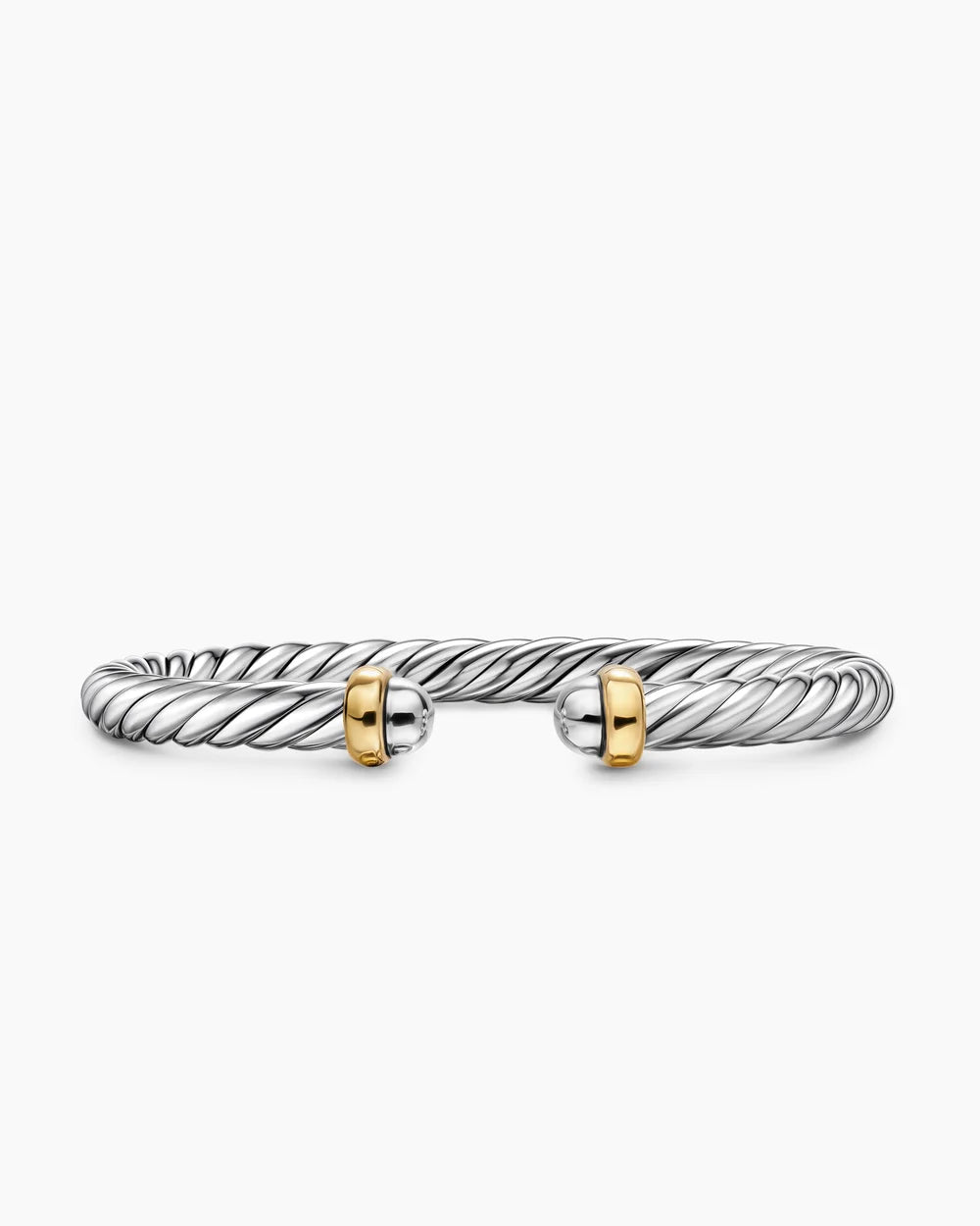CABLE FLEX® BRACELET Sterling Silver with 14K Yellow Gold, 6mm