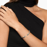 CABLE FLEX® BRACELET Sterling Silver with 14K Yellow Gold and Blue Topaz, 6mm