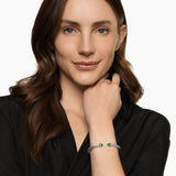 CABLE FLEX® BRACELET Sterling Silver with 14K Yellow Gold and Green Onyx, 6mm