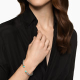 CABLE FLEX® BRACELET Sterling Silver with 14K Yellow Gold and Turquoise, 6mm