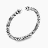 Cable Flex® Bracelet Sterling Silver with Diamonds, 6mm