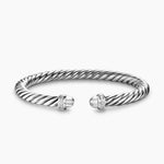 Cable Flex® Bracelet Sterling Silver with Diamonds, 6mm