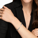Cable Flex® Bracelet Sterling Silver with Pearls and Diamonds, 6mm