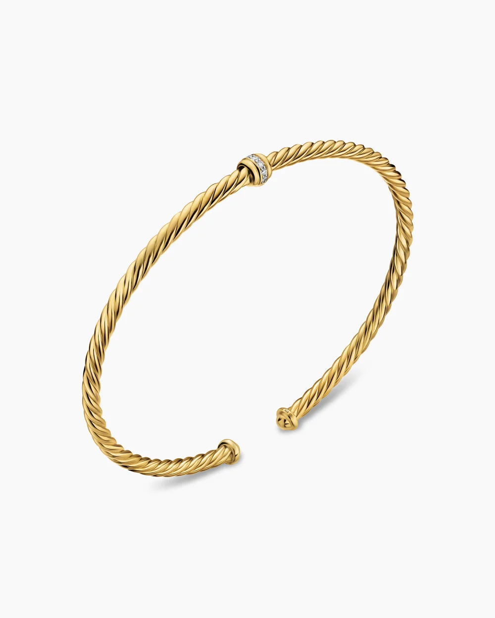 Micro Cablespira® Flex Center Station Bracelet 18K Yellow Gold, 2.6mm