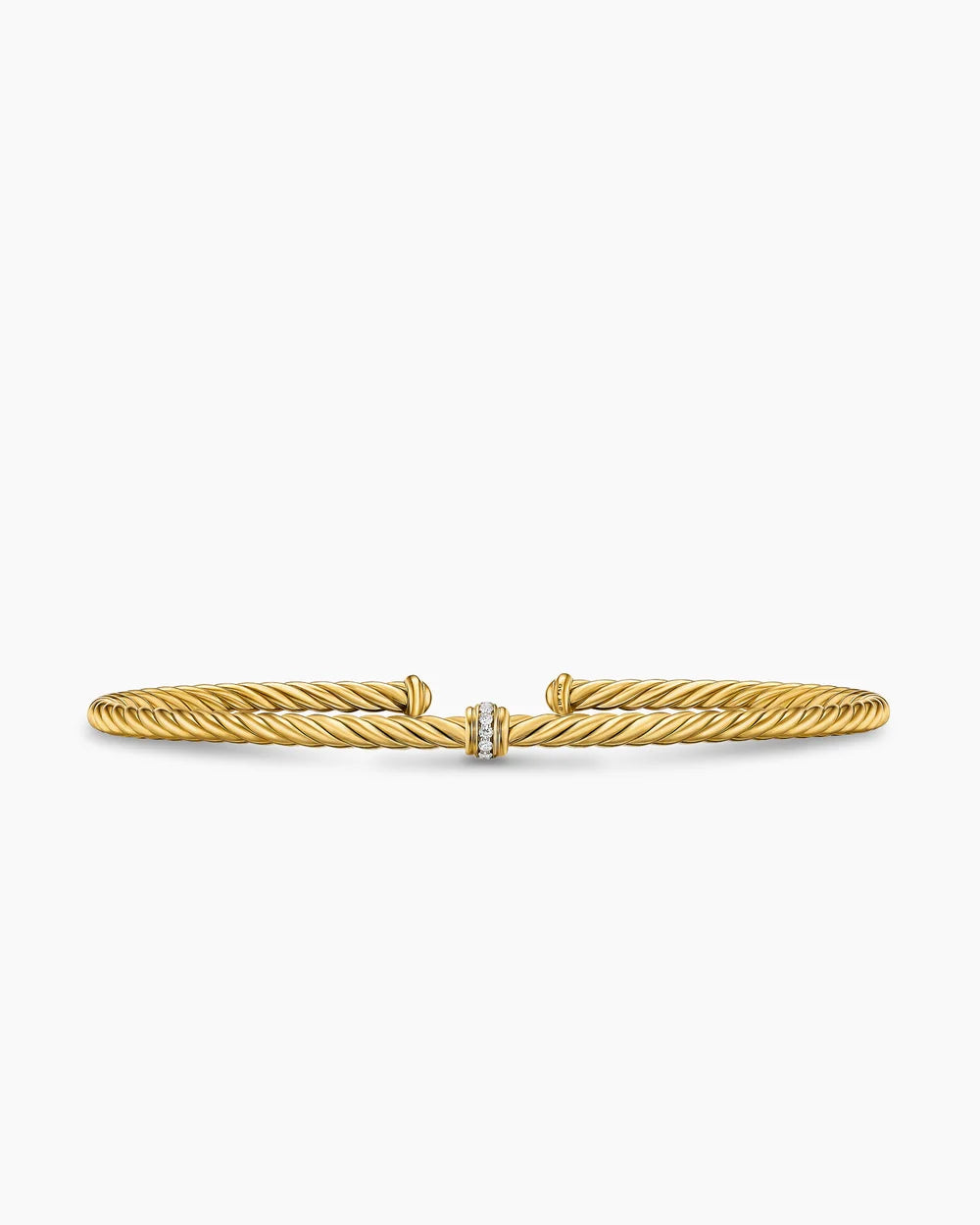 Micro Cablespira® Flex Center Station Bracelet 18K Yellow Gold, 2.6mm