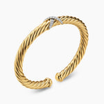 CABLESPIRA® FLEX X BRACELET 18K Yellow Gold with Diamonds, 6mm