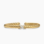 CABLESPIRA® FLEX X BRACELET 18K Yellow Gold with Diamonds, 6mm