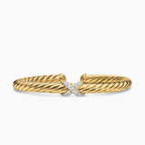 CABLESPIRA® FLEX X BRACELET 18K Yellow Gold with Diamonds, 6mm