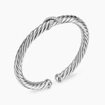 Cable Flex® X Bracelet Sterling Silver with Diamonds, 6mm