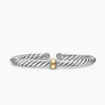 Cable Flex® Center Station Bracelet Sterling Silver with 14K Yellow Gold, 6mm