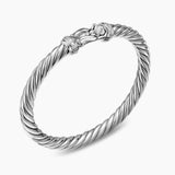 Cable Flex® Buckle Bracelet Sterling Silver with Diamonds, 6mm