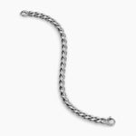 SCULPTED CABLE CHAIN BRACELET Sterling Silver, 5.7mm