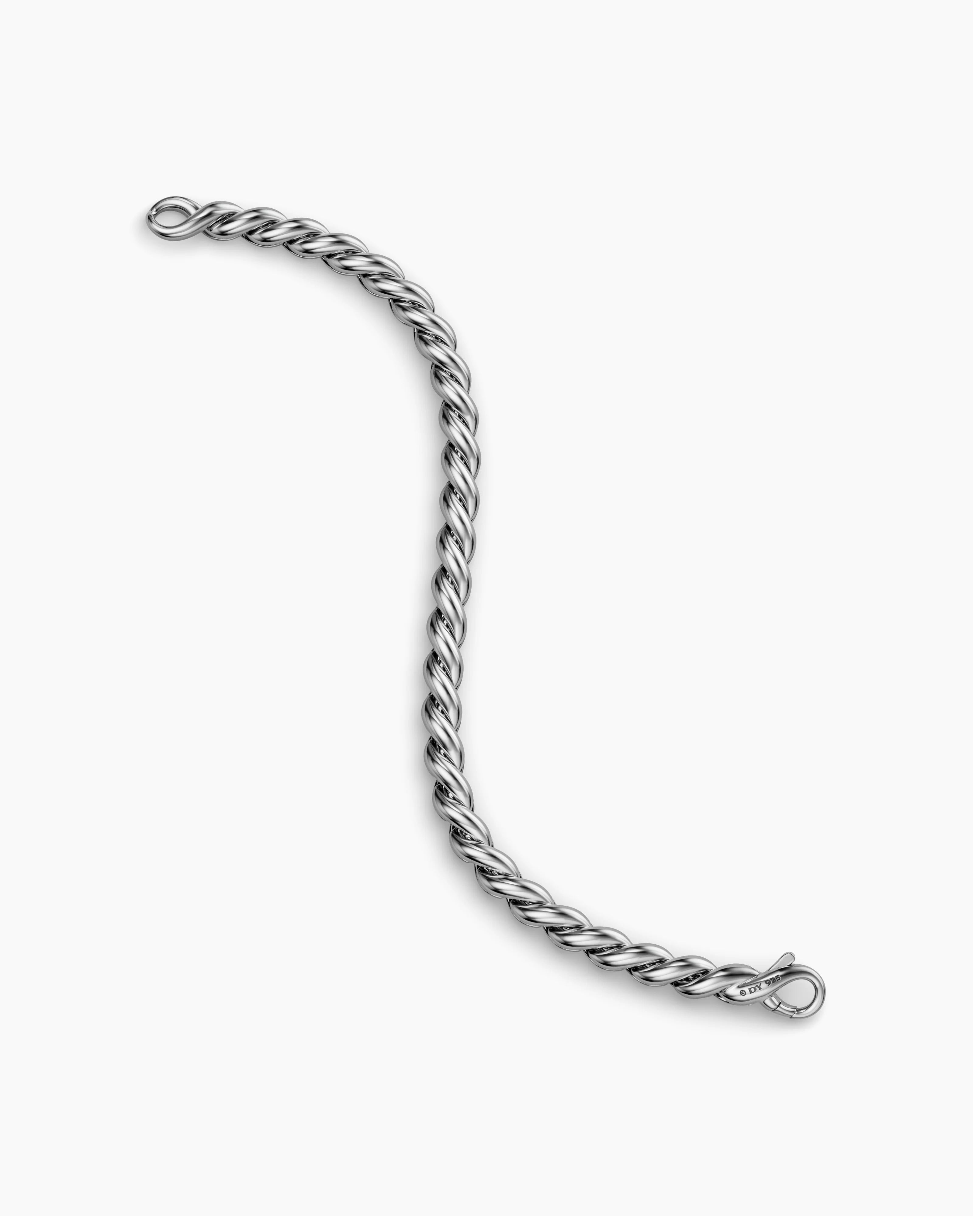 SCULPTED CABLE CHAIN BRACELET Sterling Silver, 5.7mm