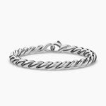 SCULPTED CABLE CHAIN BRACELET Sterling Silver, 5.7mm