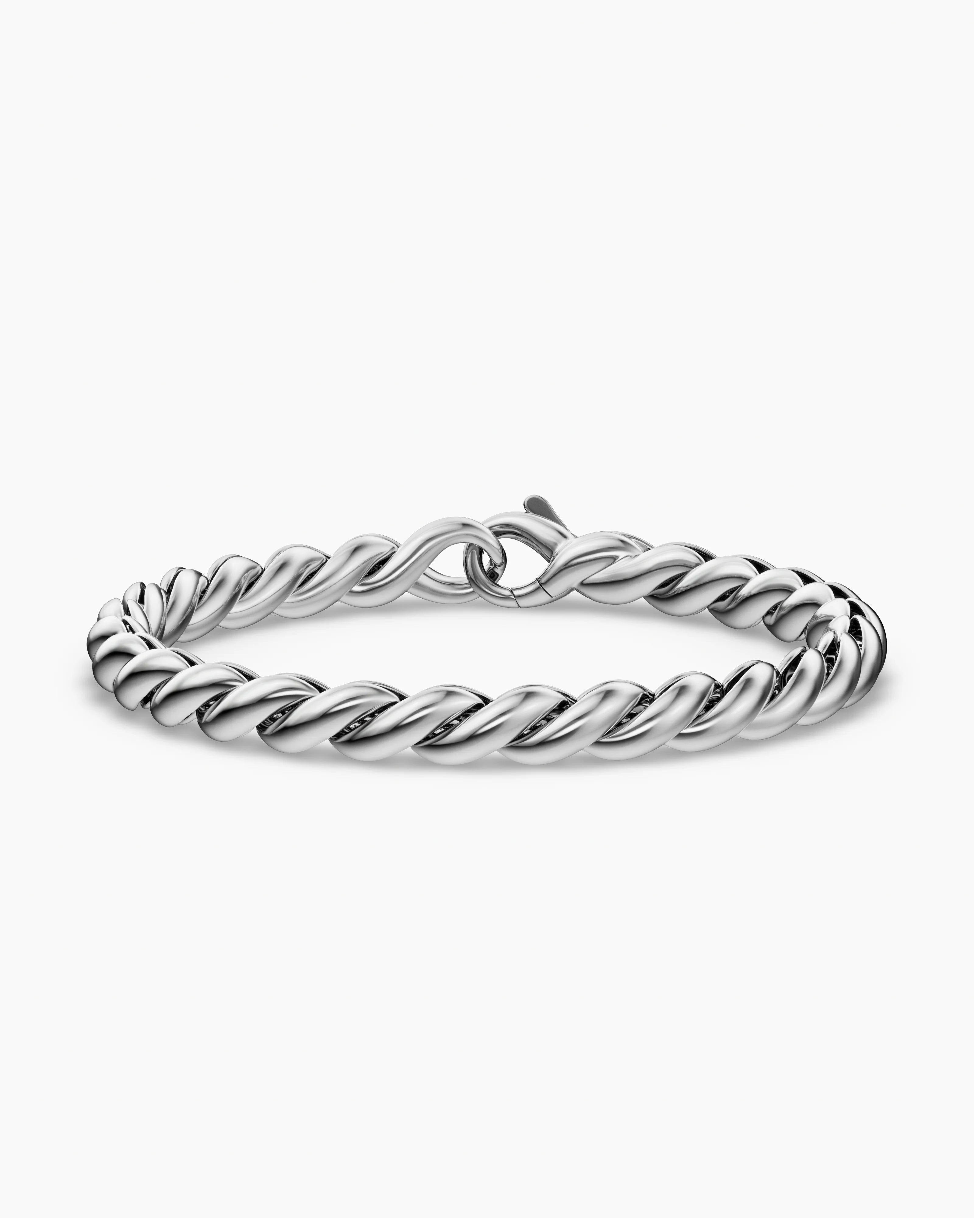 SCULPTED CABLE CHAIN BRACELET Sterling Silver, 5.7mm