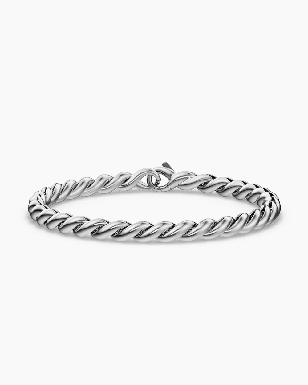 SCULPTED CABLE CHAIN BRACELET Sterling Silver, 5.7mm