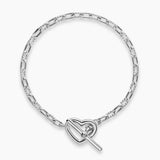 DY Madison® Heart Toggle Chain Bracelet Sterling Silver, 3mm