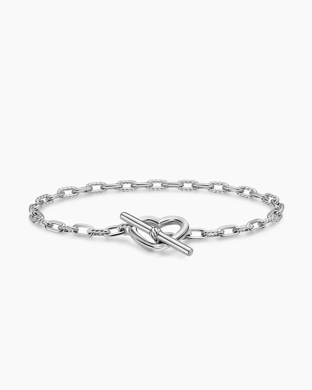 DY Madison® Heart Toggle Chain Bracelet Sterling Silver, 3mm