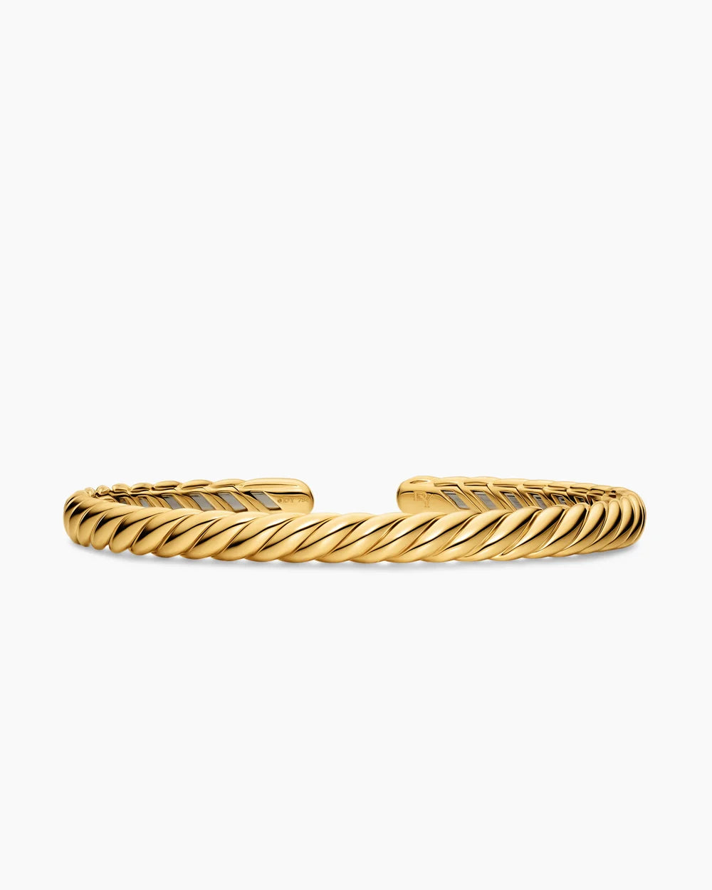 SCULPTED CABLE FLEX BRACELET 18K Yellow Gold, 5mm