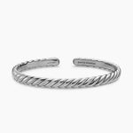 SCULPTED CABLE FLEX BRACELET Sterling Silver, 5mm