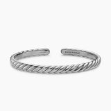 SCULPTED CABLE FLEX BRACELET Sterling Silver, 5mm